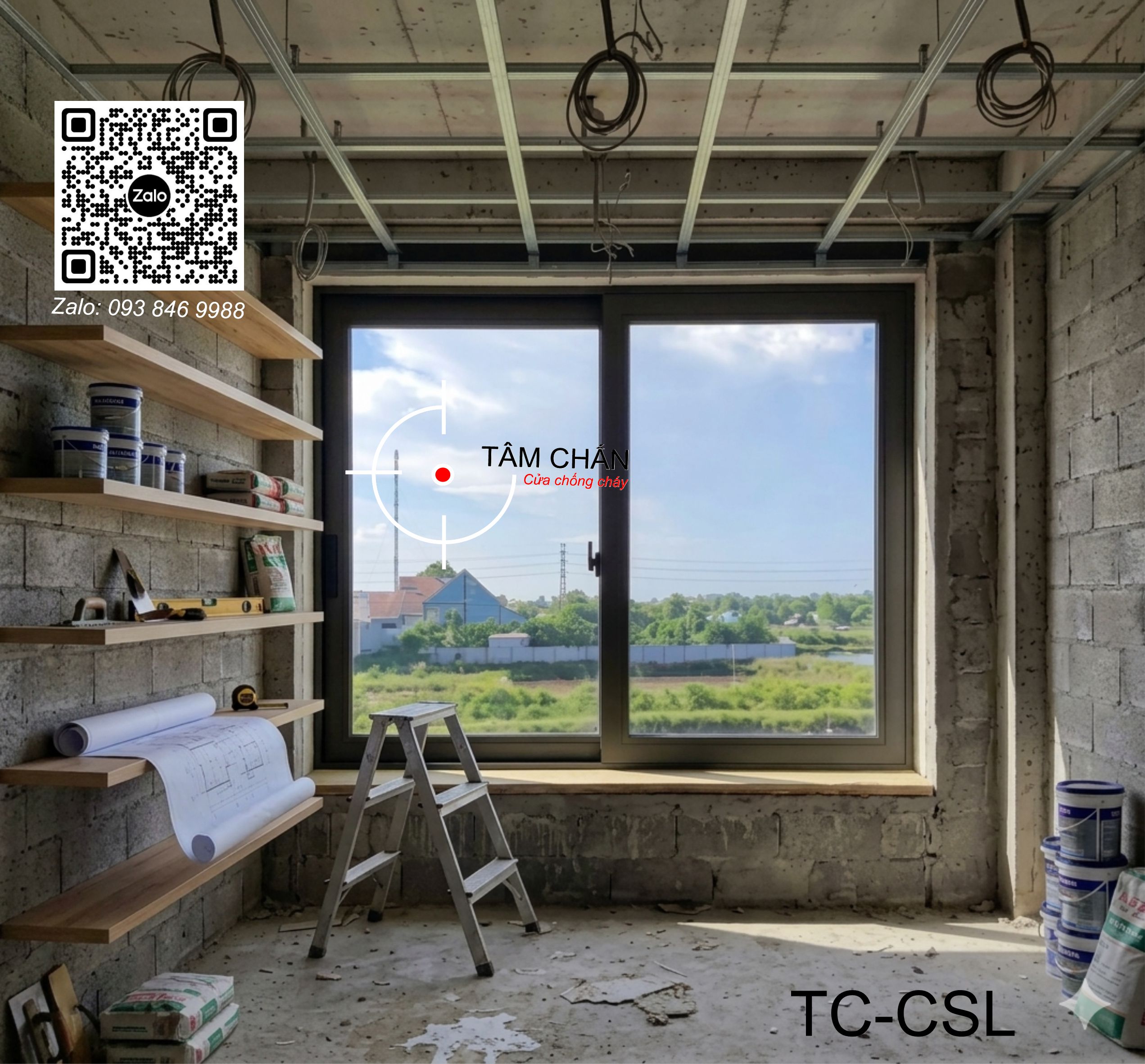 Cửa sổ lùa chống cháy TC-CSL