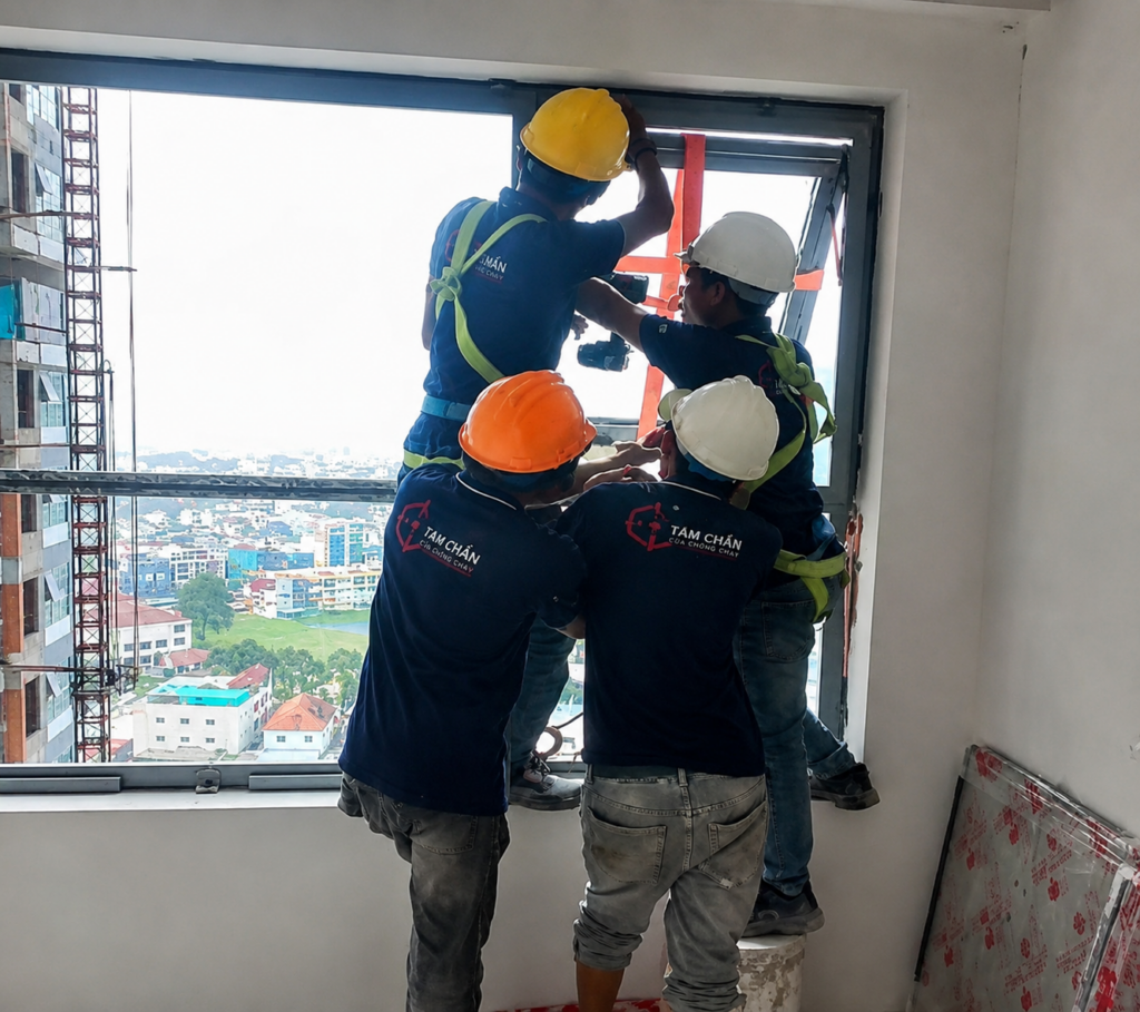 thời gian sản xuất và lắp đặt cửa chống cháy